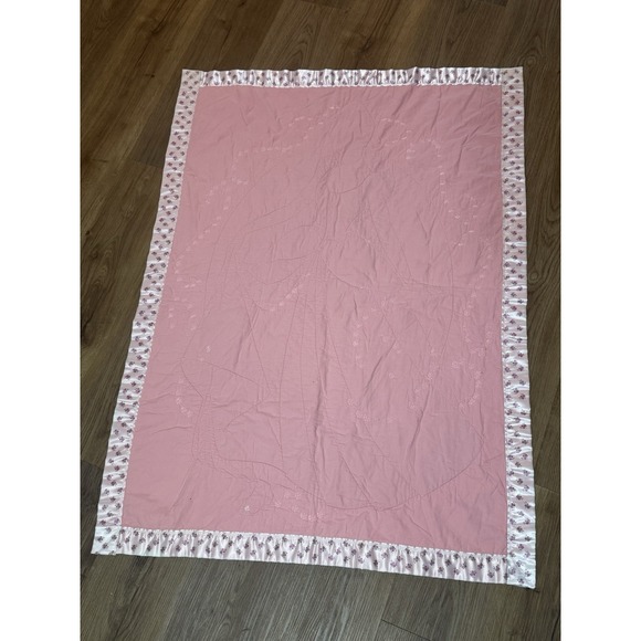 Disney Princess Cinderella Quilted Blanket 32x44 Nursery Kids Baby Satin Trim - Picture 4 of 7